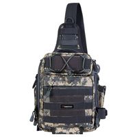 Piscifun Water-Resistant Outdoor Tackle Bag Single Shoulder Fishing Tackle Storage Bags Durable Handbag Crossbody Bag Multifunctional Bags for Camping Hiking Cycling Travelling Digital Camouflage