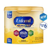 Enfamil NeuroPro Baby Formula-Omega 3 DHA, Non-GMO, MFGM, Probiotics, Iron & Immune Support Milk Powder Reusable Tub 20.7oz. (6 Pack)-Brain Building Nutrition Inspired by Breast Milk(Package May Vary)