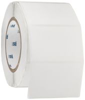 Brady THT-19-408-1 3" Width x 2" Height, B-408 Repositionable Paper, Matte Finish White Thermal Transfer Printable Label (1000 per Roll)