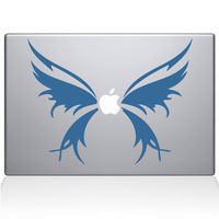 The Decal Guru 1043-MAC-13P-G Butterfly Wings MacBook Decal Vinyl Sticker - 15" MacBook Pro (2016 & Newer) - Light Blue