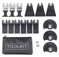 Yesland 15 Pcs Oscillating Saw Blades, Wood Metal Multi Tool Blades Quick Release Cutting Blade, Fit Dewalt Fein Multimaster Bosch Dremel Makita Milwaukee Rockwell Ryobi Porter Cable Black