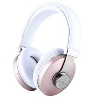 Active Noise Cancelling Headphones,Meesport Deep Bass Wireless Bluetooth Headphones Over Ear,30 Hrs Playtime Headset with Comfortable Earpads,w/Build-in Mic Wired Mode for Travel TV PC Cellphone -Pink