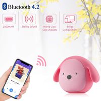 Dog Doggie Bluetooth Portable Speaker 5W Output Bass Stereo Personalized Cute Artistic Wireless Speaker for Home Party Cafe Bar Compatible for Desktop PC/Laptop/Mobile Phone (Rose)