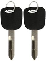 KeylessOption Replacement Uncut Ignition Chipped Car Key Transponder Blank For Ford Focus Escape, Lincoln LS, Mazda Tribute (Pack of 2)