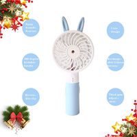 Mojosketch Handheld Misting Fan Portable Fan Facial Steamer-Rechargeable Battery Operated Fan with Cooling Humidifier for Camping, Hiking, Outdoor (Blue)