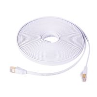 Cat 7 Ethernet Cable 50 ft Shielded, Aifxt Durable Flat Internet LAN Computer Patch Cord, Faster Than Cat5e/cat6, High Speed Cat7 RJ45 Solid Network Wire for Router, Modem, Xbox, PS4