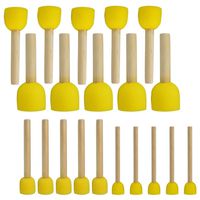 20 PCS Round Sponges Brush Set Kids Painting Tools - Pistha Sponge Painting Stippler Set DIY Painting Tools in 4 Sizes for Kids