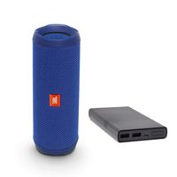 JBL Flip 4 Bluetooth Portable Stereo Speaker with Powerful Portable 12600mAh Battery Pack - Blue