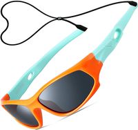 ATTCL Kids Hot TR90 Polarized Sports Sunglasses For Boys Girls Child Age 3-10 5025-orange-green