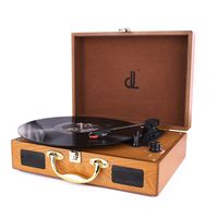 Turntable for Vinyl Records Portable Record Player, 3 Speed Suitcase Phonograph with Built-in Stereo Speakers, PC Recorder, Headphone Jack