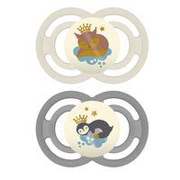 MAM Perfect Night Pacifiers, Glow in the Dark Pacifiers (2 pack), MAM Pacifiers 16 Plus Months, Best Pacifier for Breastfed Babies, Unisex Baby Pacifier