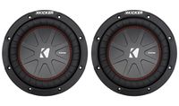 (2) Kicker 43CWR84 COMPR8 1200w 8" 4-Ohm DVC Car Stereo Subwoofers Subs CWR8-4