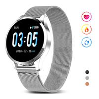 GOKOO Smart Watch for Men Women with All-Day Heart Rate Blood Pressure Sleep Monitor IP67 Waterproof Activity Tracker Calorie Running Counter Silver