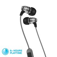 JLab Audio Metal Bluetooth Wireless Rugged Earbuds | Titanium 8mm Drivers | 6 Hour Battery Life | Noise Isolation | Bluetooth 5.0 | IP55 Sweat Proof Rating Extra Gel Tips & Cush Fins | Gunmetal