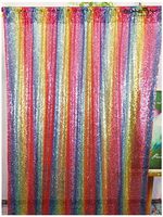 ShinyBeauty Sequin Backdrop Glitter Curtain Multicolor Designed Party Festival Decoration 8FTx8FT Photography Backdrops Sequin Fabric Prom Backgrounds Custom Size -190624S (8FTx8FT, Rainbow)