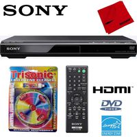 Sony DVPSR210P Progressive Scan DVD Player/Writer with Trisonic TS-3146B Laser Lens Cleaner and Microfiber Cleaning Cloth