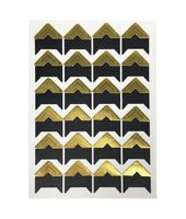 120pcs Self Adhesive Paper Photo Foto Corner Stickers for Scrapbooking, Personal Journal & Diary Adhesives (Gold)