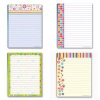 Fun Pattern Designs Pads - 4 Assorted Girl Designs Note Pads