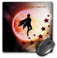 3dRose Fairy Moon Star - Mouse Pad, 8 by 8" (mp_185354_1)