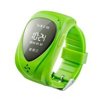 SMFR kids smartwatch waterproof bluetooth wrist Watch Phone GPS Bracelet Watch Tracker for Kids Real Time for Iphone Android Green