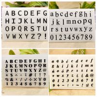 Kwan Crafts 4 Sheets Different Style English Alphabet Capital Lower Case Number Clear Stamps for Card Making Decoration and DIY Scrapbooking