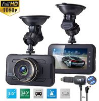 T3MCO 3 Inch FHD Dash Cam 170 Degree Full Road View Dash Camera with G Sensor, Loop Recording, Memory Slot, Free 11FT Charging Cable with Double USB Car Charger & Free Dash Cam Sticker