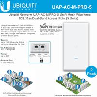 UniFi Mesh AC Pro UAP-AC-M-PRO-5-US 802.11AC 3x3 MIMO Outdoor Wi-Fi Access Point Wide-Area Dual-Band AP