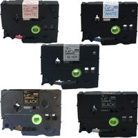 NEOUZA 5PK Compatible for Brother P-Touch Laminated TZe TZ 334 335 931 233 232 Label Tape Cartridge 12mm x 8m(Blue on White,Red on White,White on Black,Black on Silver,Gold on Black)