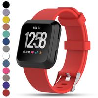 Ysang for Fitbit Versa Strap, Classic Adjustable Replacement Soft Silicone Sport Wristband Strap for Fitbit Versa Smartwatch, Large/Small