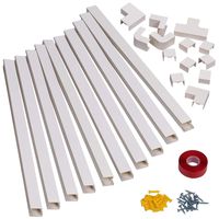 Cord Cover Hider,Cable Management on Wall Raceway,Cord Wires Organize for Computers and Wall Mounted TVs in Home or Office,Paintable Cable Concealers to Hide Power Cord White