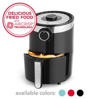Dash DCAF250GBBK02 AirCrisp Pro Electric Air Fryer + Oven Cooker with Temperature Control, Non Stick Fry Basket, Recipe Guide + Auto Shut Off Feature, 2qt, Black