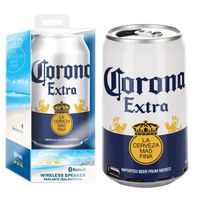Corona Bluetooth Can Speaker- Wireless Audio Sound Stereo Beer Can, Bluetooth Corona Music Player Portable Travel Stereo Speaker. Official Corona Universal Speaker for all Devices - Corona Extra White