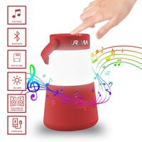 Weekender Portable Bluetooth Lantern Speaker - 10000 mAh Power Bank with LED Lantern for Outdoor, Hiking, Camping. Red Color.