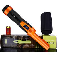 LCD Display Pinpoint Metal Detector Pinpointer - Fully Waterproof to 20 feet with Orange Color Include a 9V Battery 360°Search Treasure Pinpointing Finder Probe with Belt Holster for Adults Kids