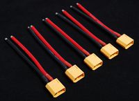 Lot(5) AMASS Male XT60 Connector with 10CM 12awg Wire for RC Turnigy Zippy