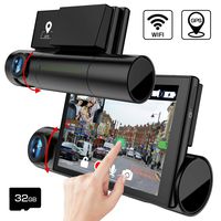 AKEEYO D7 Dash Cam Front and Rear 3 Inch OLED Screen 1080P FHD Dual Lens Car Dash Camera with WDR, Night Vision, GPS, WiFi, Loop Recording, G-Sensor
