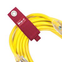 Wrap-It Heavy-Duty Storage Straps, Cranberry Red (Assorted 10 Pack) - Hook and Loop Extension Cord Organizer Hanger for Cables, Hoses and Rope for Garage, Boat, Marine and RV Organization Accessories