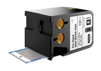 DYMO Pre-Sized Heat Shrink Tubes for DYMO XTL Label Makers, Black on White, 1/4", 1 Roll (1868731)