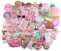 Cute Stickers 110 Pcs , Girl Coolest Fun Vinyl Decals Sticker for Water Bottles Kids Laptop Motorcycle Skateboard Snowboard Car - Funny Lovely Waterproof Aesthetic Sticker Pack - H
