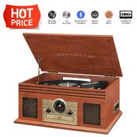 Victrola Classic 6-in-1 3 Speed Turntable with Bluetooth Mahogany VTA-220B