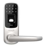 Ultraloq UL3 BT Bluetooth Enabled Fingerprint and Touchscreen Smart Lock (Satin Nickel) | 5-in-1 Keyless Entry | Secure Finger ID | Anti-peep Code | Works with iOS and Android | Match Home Aesthetics