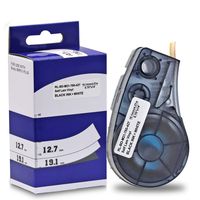 Vinyl Label Tape (M21-750-427) - Black on White, Translucent Tape - Compatible with BMP21-PLUS Label Printer - 14' Length.75" Width (1-Pack)