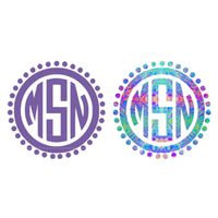 Monogram Decal for Laptop, Car, Tumbler | Many Patterns and Color to Choose From