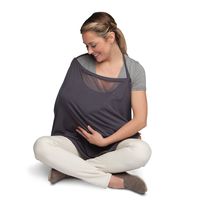 Boppy Infinity Nursing Scarf, Charcoal Gray, fashionable nursing cover for breastfeeding