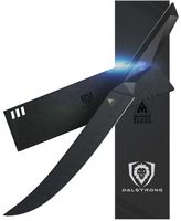 DALSTRONG Butcher's Breaking Knife - 10" - Shadow Black Series - Black Titanium Nitride Coated German HC Steel - Sheath - NSF Certified