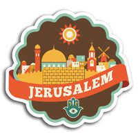 2 x 10cm Jerusalem Israel Travel Vinyl Stickers - Sticker Laptop Luggage #19529 (10cm Wide)