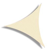 PATIO Paradise 22' x 22' x 22' Beige Sun Shade Sail Triangle Canopy, 180 GSM Permeable Canopy Pergolas Top Cover, Permeable UV Block Fabric Durable Outdoor, Customized Available