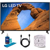 LG 49LK5700PUA 49"-Class HDR Smart LED Full HD 1080p TV (2018) + 6ft HDMI Cable + Screen Cleaner (Large Bottle) + SurgePro 6-Outlet Surge Adapter w/Night Light