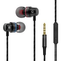 Wired Sports Earphones with Mic,Sweatproof Stereo Sound Earbuds Perfect for Gym Running Workout-A9