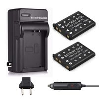 Venwo 2 Pack NP-45 NP-45A NP-45B NP-45S Battery & Charger for Fujifilm INSTAX Mini 90, FinePix XP20 XP22 XP30 XP50 XP60 XP70 XP80 XP90 T350 T360 T400 T500 T510 T550 T560 JX500 JX520 JX550 Camera